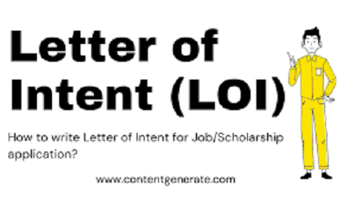 Letter of Intent (LOI) for Scholarships: Letter of intent Format, Template, Example and Sample